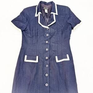 Spenser Jeremy Vintage Shift Dress With White Outline Size 10